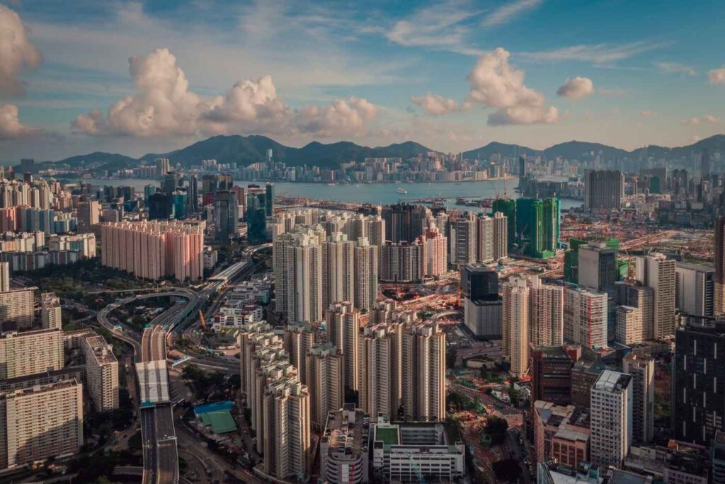 aerial skyline view